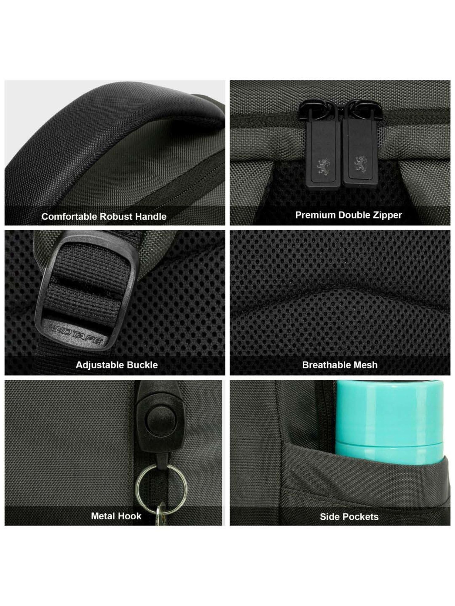 Red Tape 28 Grey Large Laptop Backpack