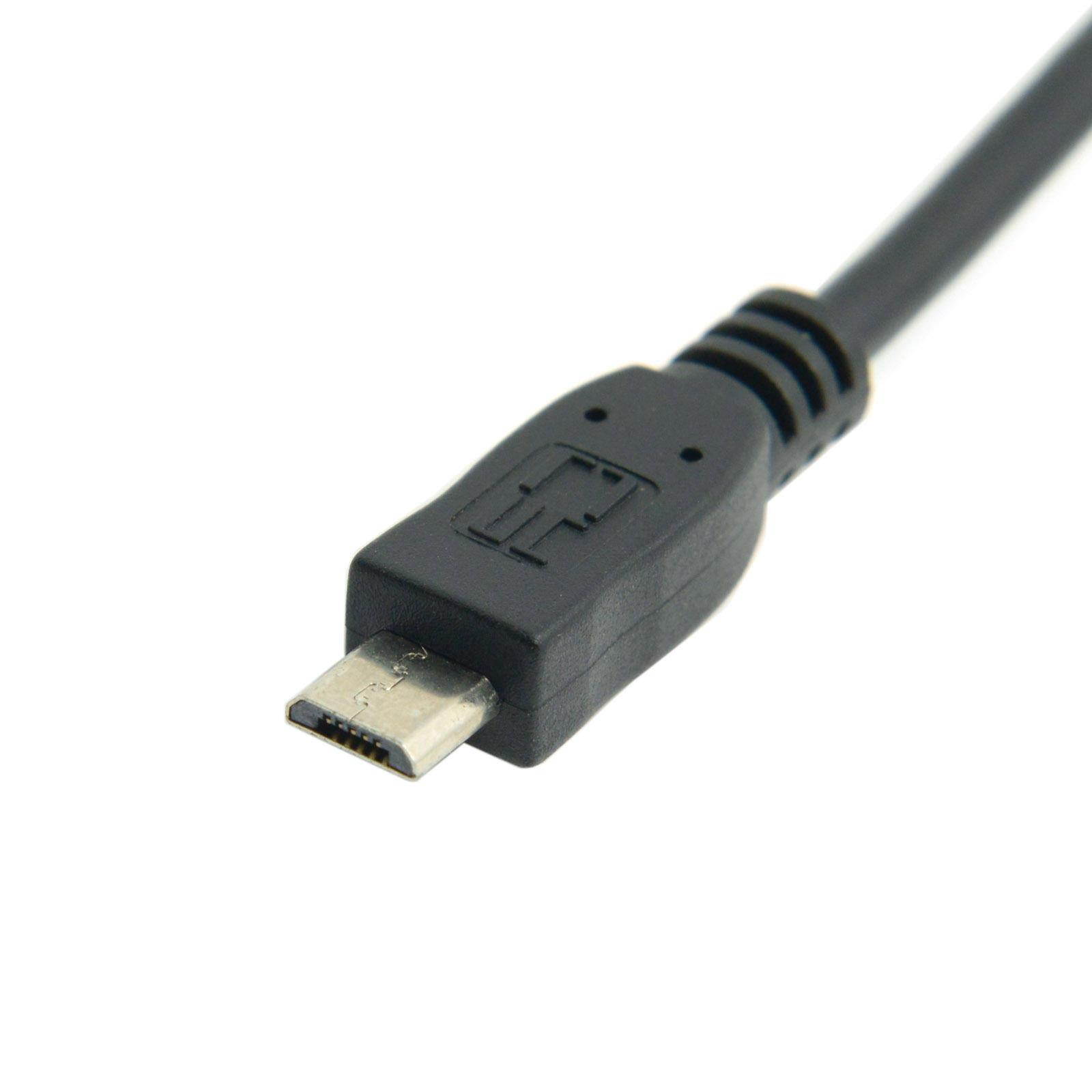 2pcs USB 2.0 A Male right Angled 90 D to USB Micro B 5Pin Male 0.5m phone cable