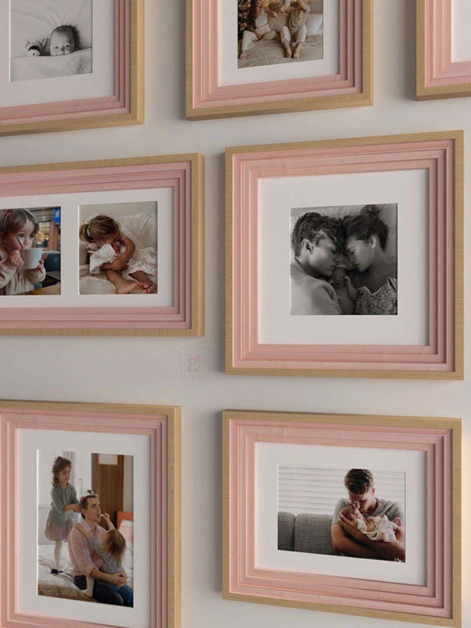 Art Street Allure Pink Wood Photo Frame - Set of 10