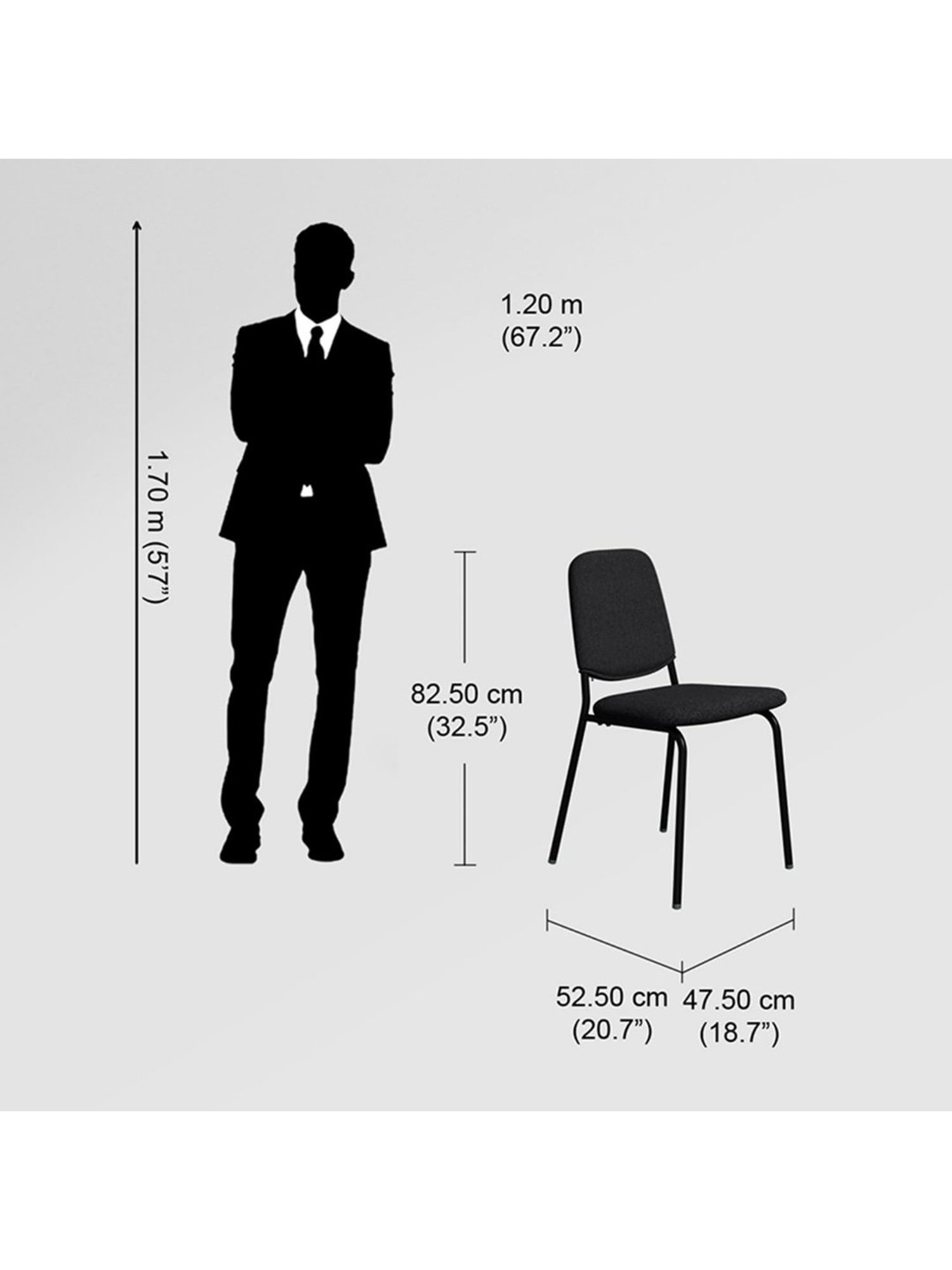 Godrej Interio Kalyx Brown Fabric & Metal Dining Chair - Set of 2