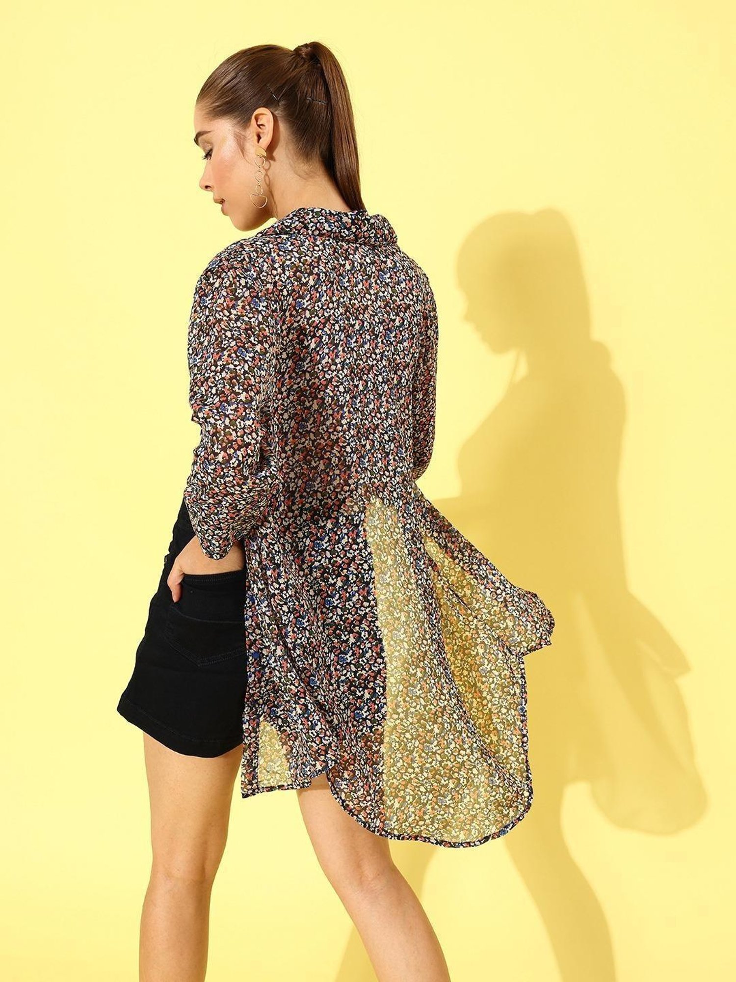 Anvi Be Yourself Multicolor Abstract Print Shirt