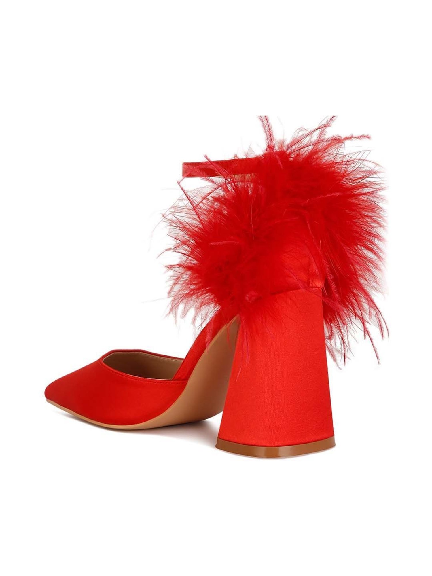 London Rag Women's Red Ankle Strap Sandals