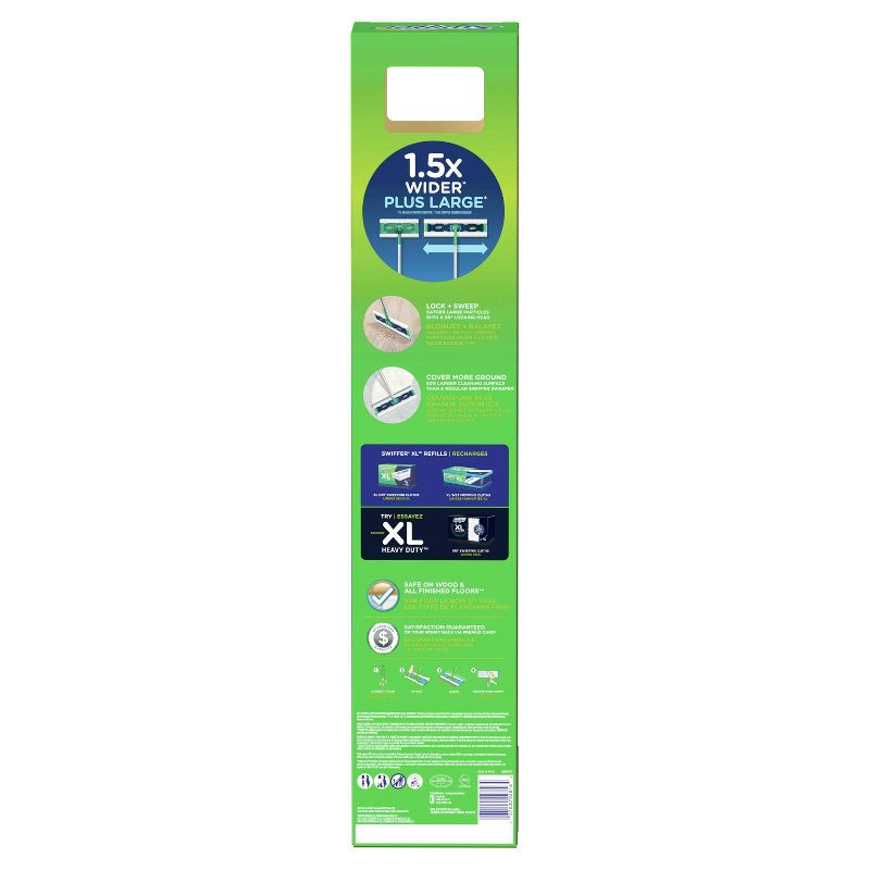 Swiffer Sweeper Dry + Wet XL Sweeping Kit (1 Sweeper, 8 Dry Cloths, 2 Wet Cloths)