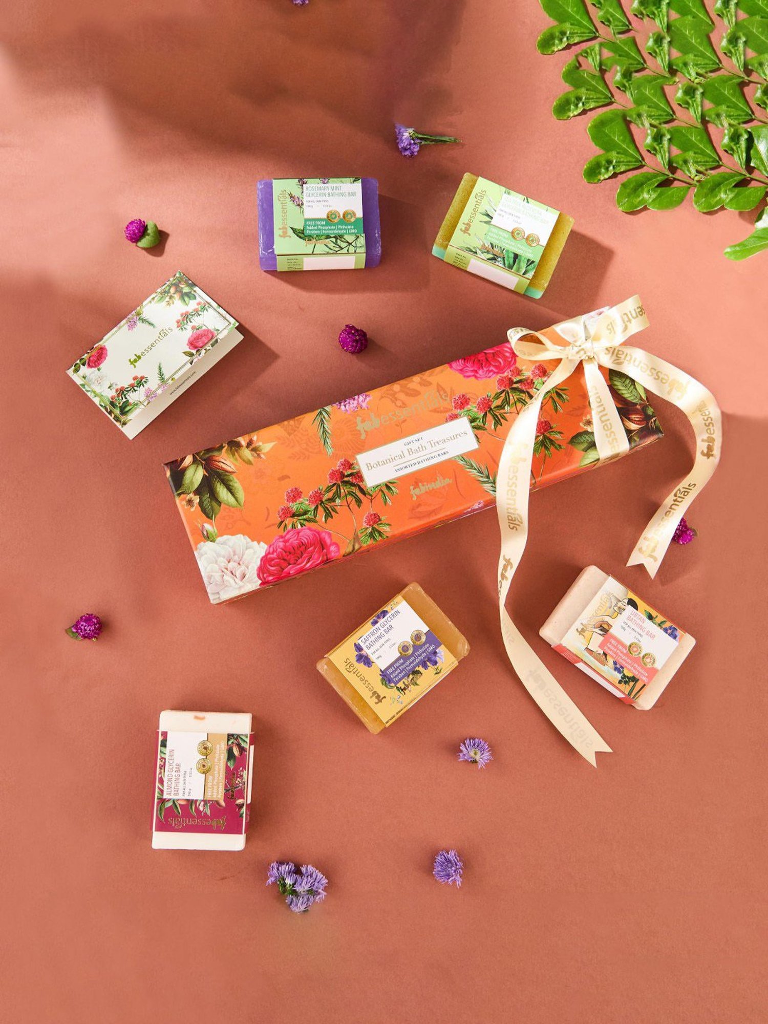 Fabessentials Botanical Bath Treasures Assorted Bathing Bars Gift Set
