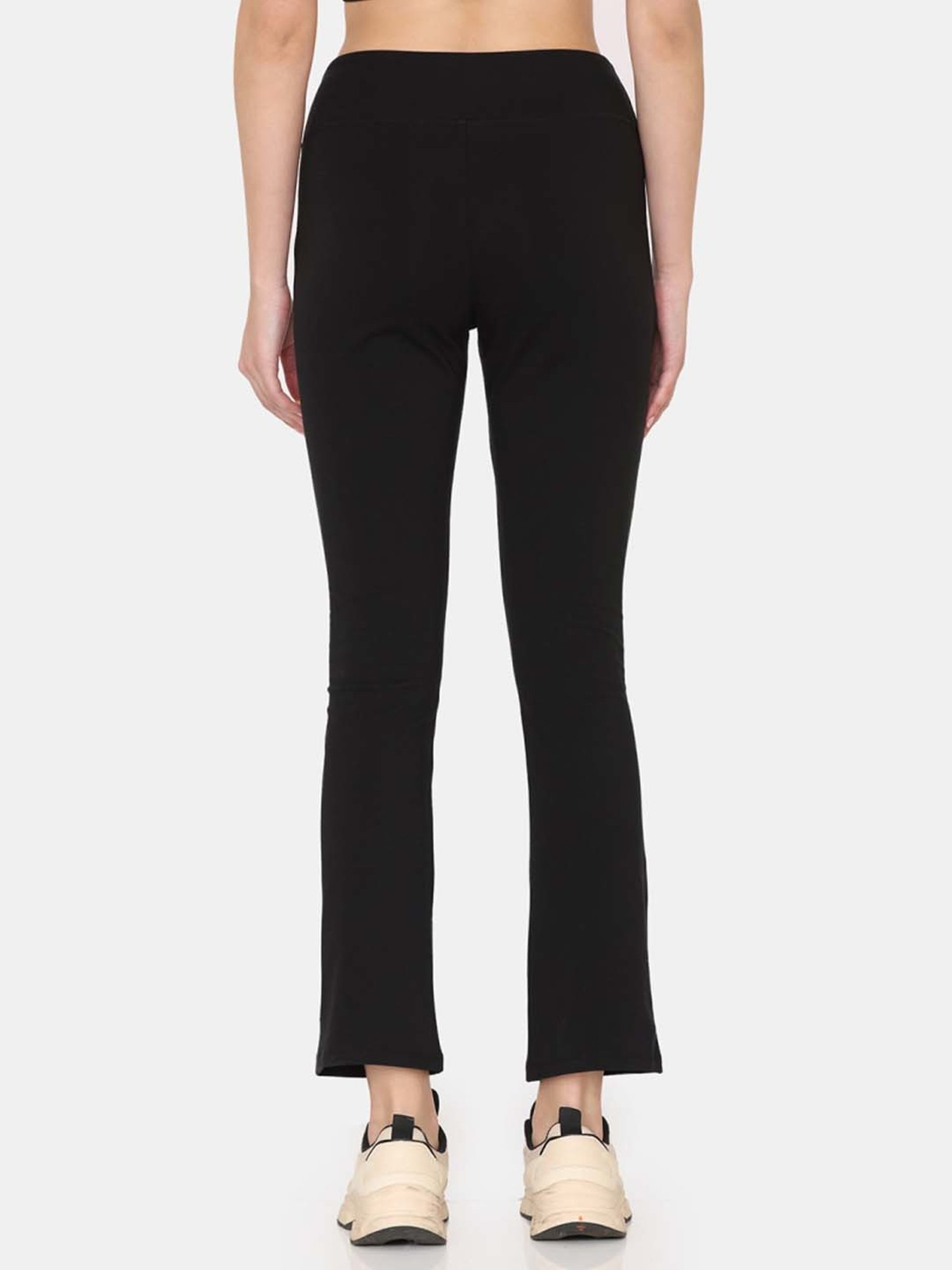 Zelocity by Zivame Jet Black Mid rise Sports Track Pants