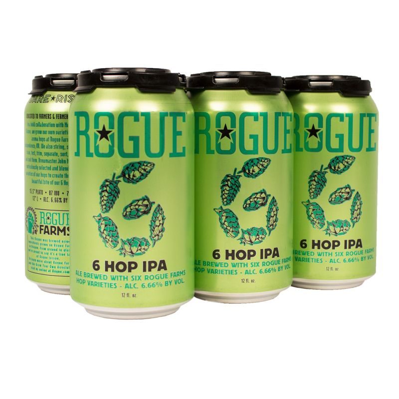 Rogue 6 Hop IPA Beer - 6pk/12 fl oz Cans