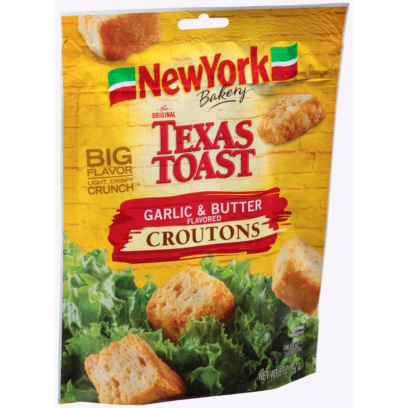 New York Bakery Texas Toast Garlic and Butter Flavored Croutons - 5oz