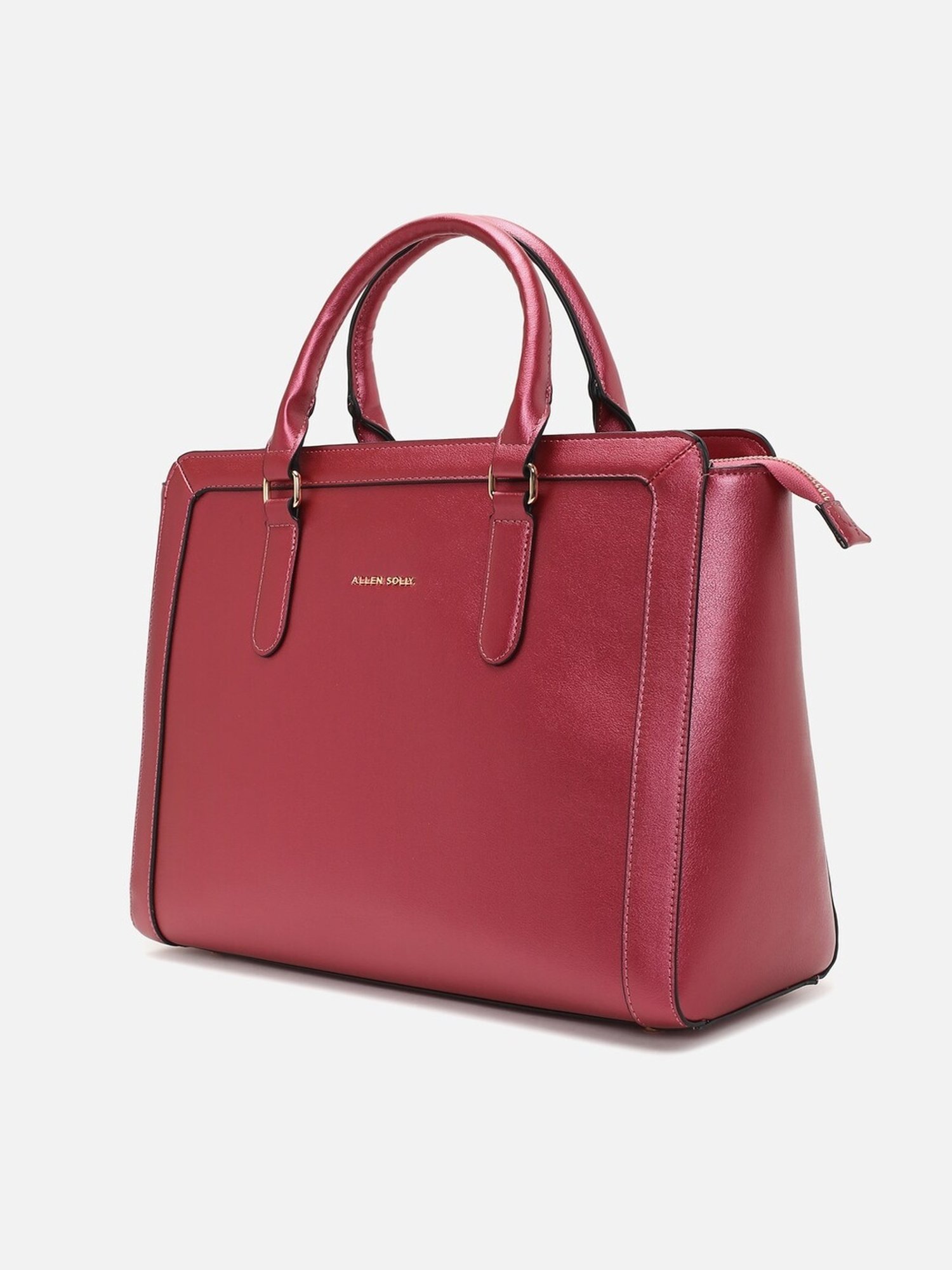 Allen Solly Pink Solid Medium Handbag