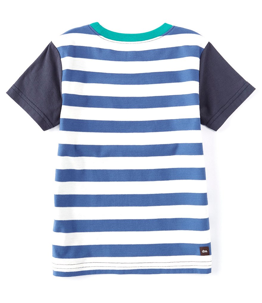 Tea Collection Little Boys 2-6 Short-Sleeve Pop-Pocket Stripe Tee