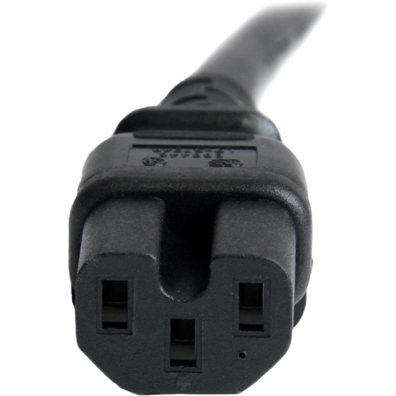 StarTech.com 6 ft 14 AWG Computer Power Cord - IEC C14 to IEC C15 - 6ft - IEC 60320 C14 - IEC 60320 C15 250V AC - 15A - Black