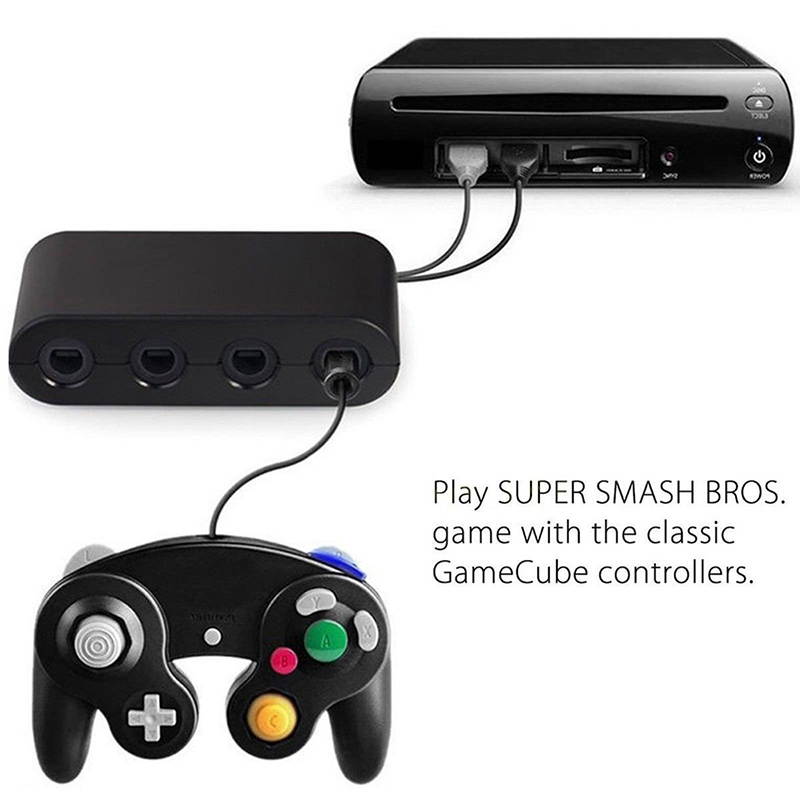 4 Ports For PC Game Accessory For GameCube GC Controllers USB Adapter Converter For Nintendo Wii U PC NGC