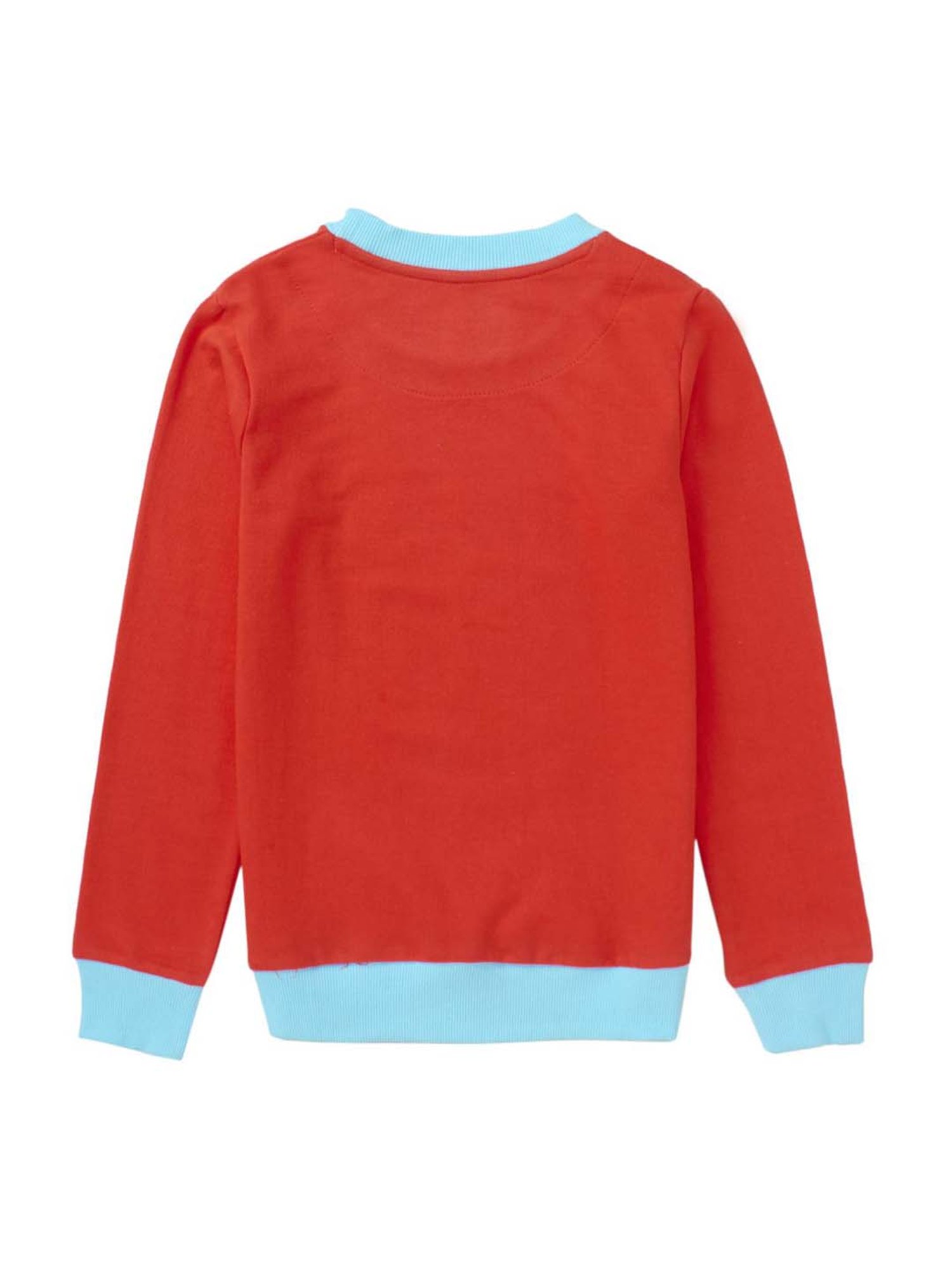 Cub McPaws Kids Red Cotton Printed Sweatshirt