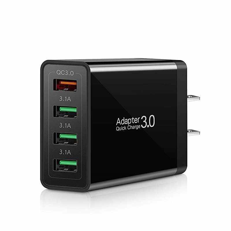 QC 30 Wall Charger 4Ports USB Wall Charger  QC 30 Charger with Fast USB Adaptive Adapter Block Compatible 10W Wireless Charger Galaxy S9 S8 Note 8 9TabletiPhoneiPad