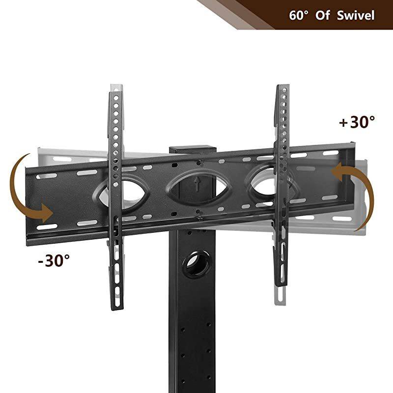 Floor TV Stand with Swivel Mount Height Adjustable for 32 37 42 47 50 55 60 65 inch Plasma LCD LED Flat or Curved Screen TVsCable ManagementRemovableAdjustable Shelf