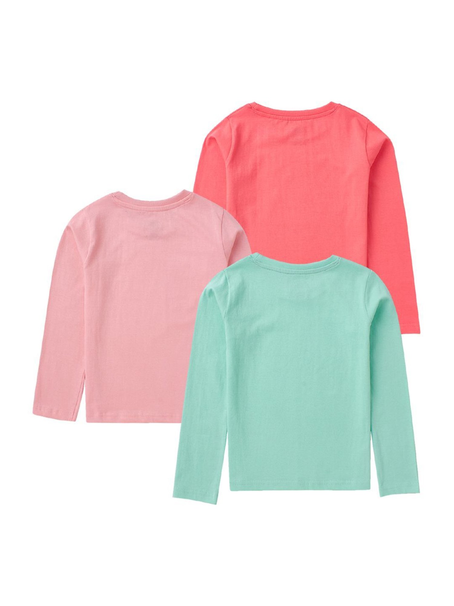 Cub McPaws Kids Multicolor Cotton Printed Full Sleeves T-Shirt (Pack of 3)