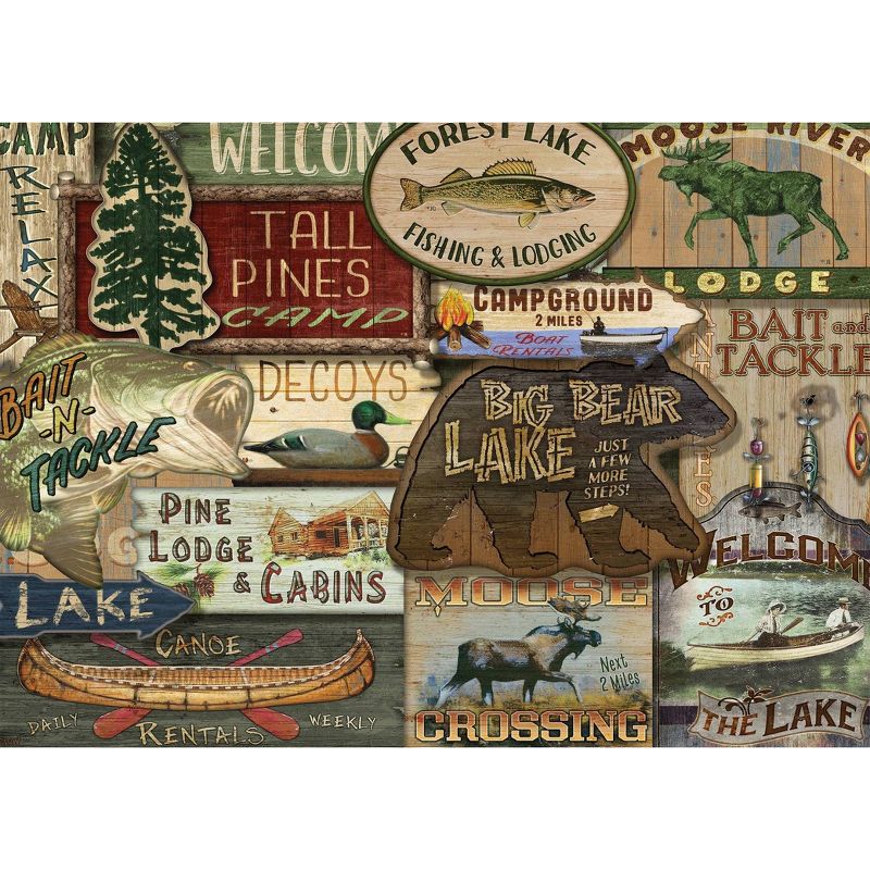 Ceaco Rustic Lodge: Lodge Signs Jigsaw Puzzle - 1000pc