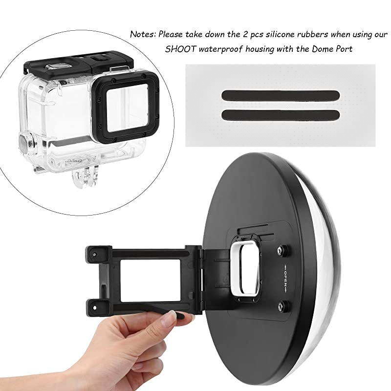 Official 30 Dome Port for GoPro Hero 7 Black 65HERO2018 Camera Waterproof Case Floating Grip for Underwater Photography Scuba Diving Accessories