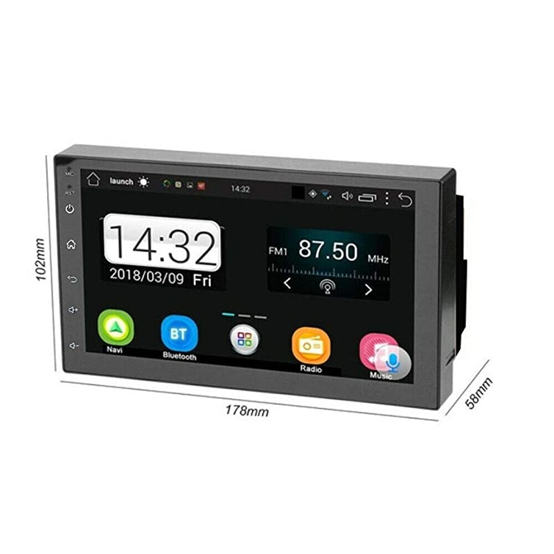 Android 91 7 Inch HD QuadCore 2 Din Car Stereo Radio Multimedia Player NODVD GPS Navigation in Dash AutoRadio BluetoothUSBWiFi 2G RAM+32G ROM