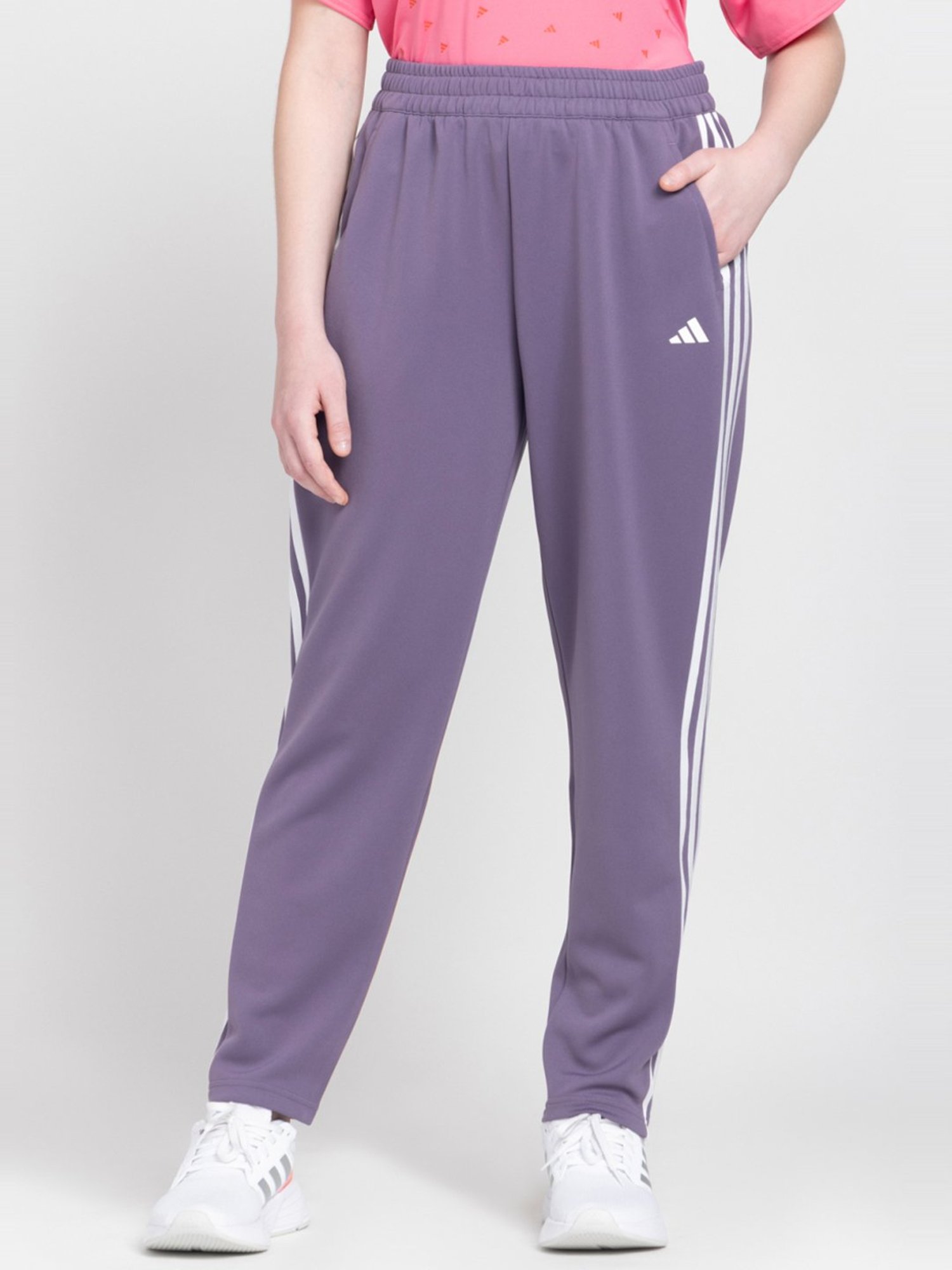 adidas Purple Striped Training Track Pants