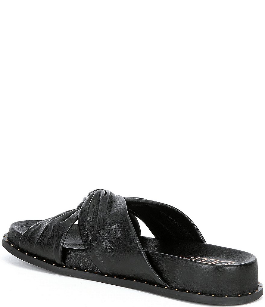 Deltan Naya Leather Twist Band Slides