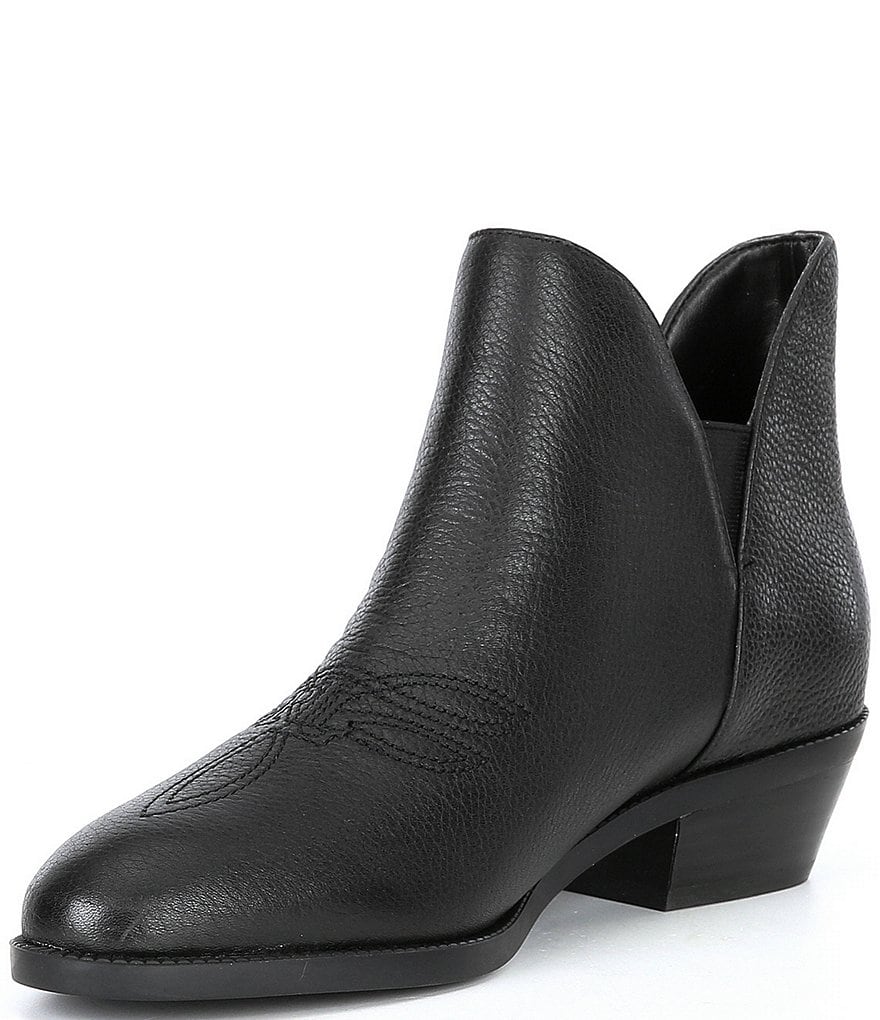 Lauren Ralph Lauren Prestyn Tumbled Leather Western Booties