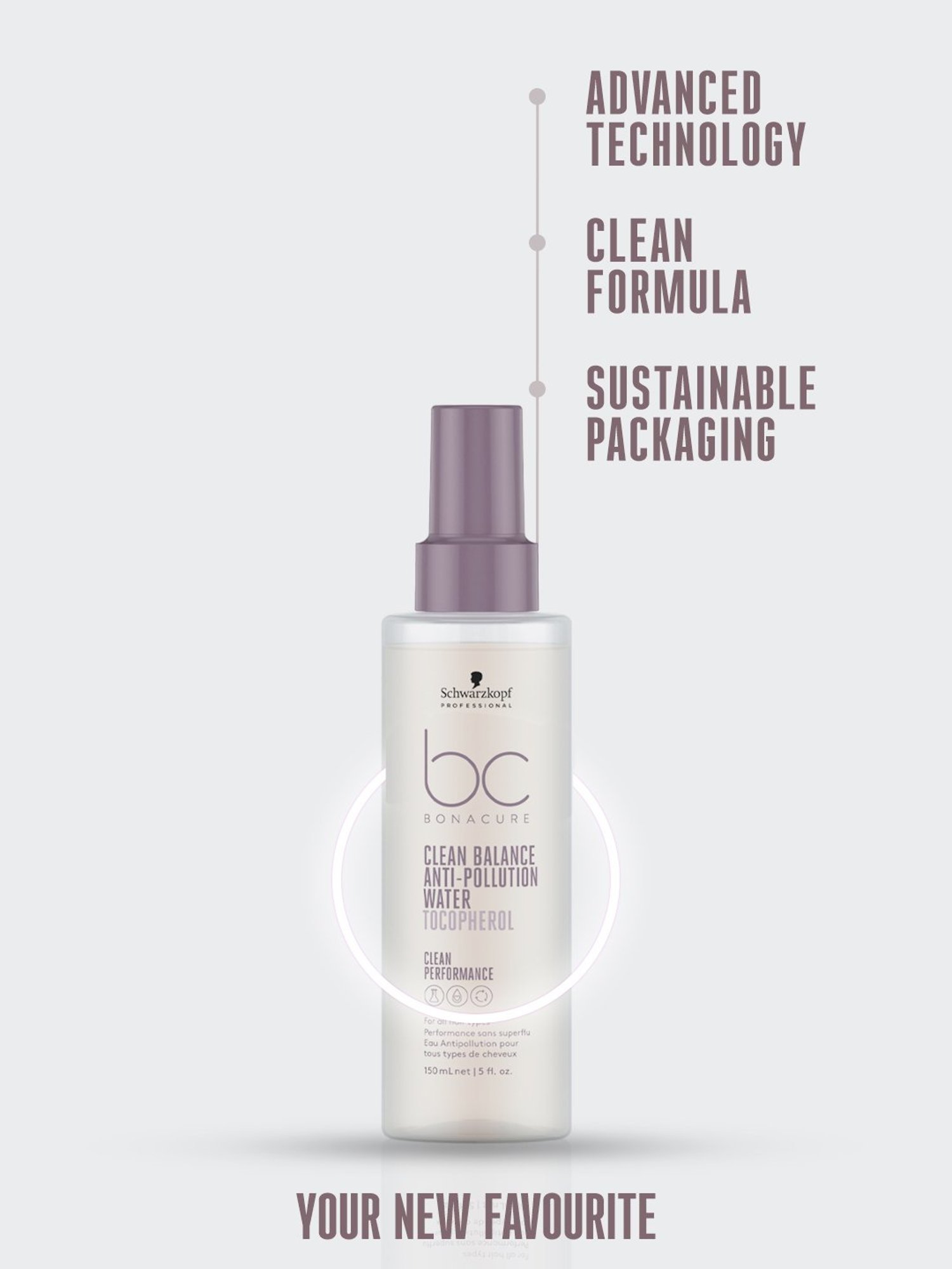 Schwarzkopf Professional Bonacure Clean Balance Anti-Pollution Water with Tocopherol - 150 ml