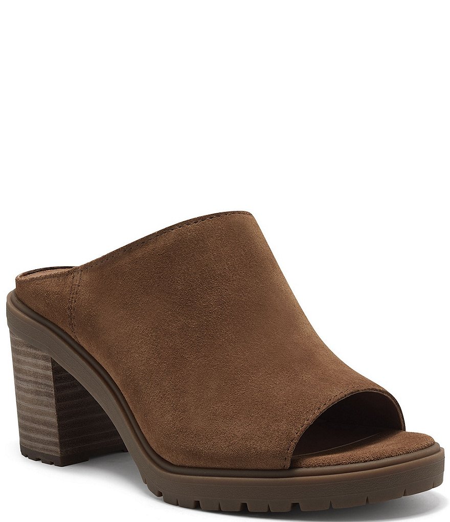 Lucky Brand Dalliey Suede Lug Sole Slides