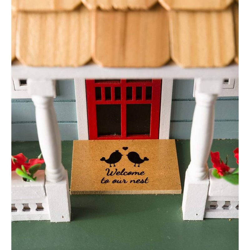 Plow & Hearth - Welcome Home Cottage Style Outdoor Birdhouse with Pine-Shingled Roo