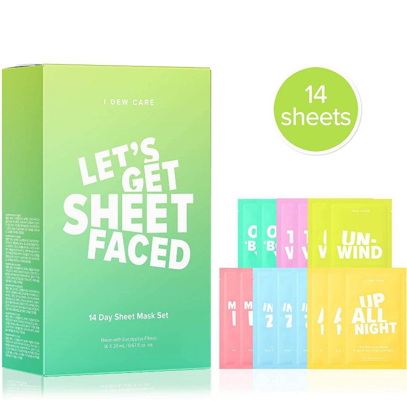 I DEW CARE Let's Get Sheet Faced Skincare Set - 14ct