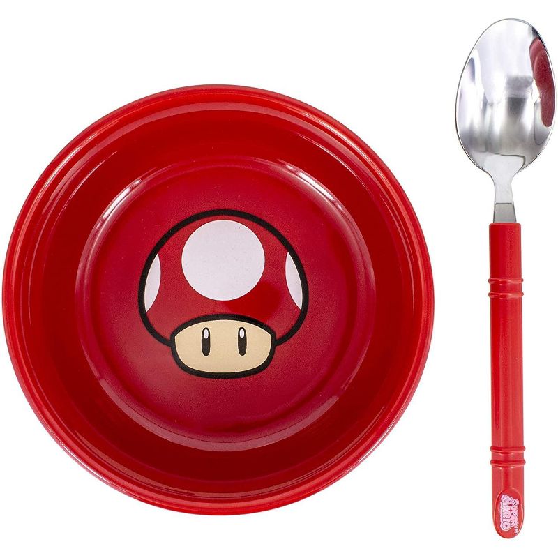 Paladone Products Ltd. Super Mario Breakfast Set | Bowl & Spoon