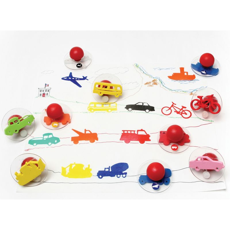 Ready 2 Learn Giant Stampers - Transportation Vehicles - Set of 10