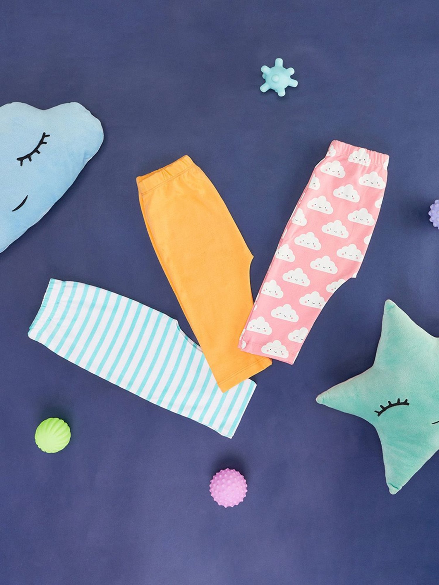 Pantaloons Baby Multicolor Printed Trackpants (Pack Of 3)