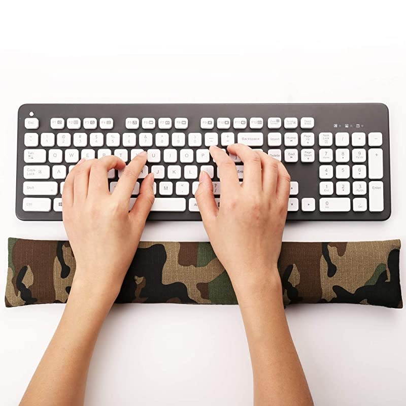 Pad Wrist Support Set Keyboard Wrist Rest Pad Bean Bag with Ergobeads Wrist Pain Relief for Easy Typing Office PC Laptop SkinFriendly Breathable Washable Durable Camouflage