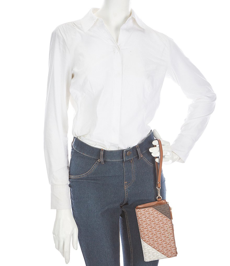 Michael Kors Signature Jet Set Double Zip Wristlet