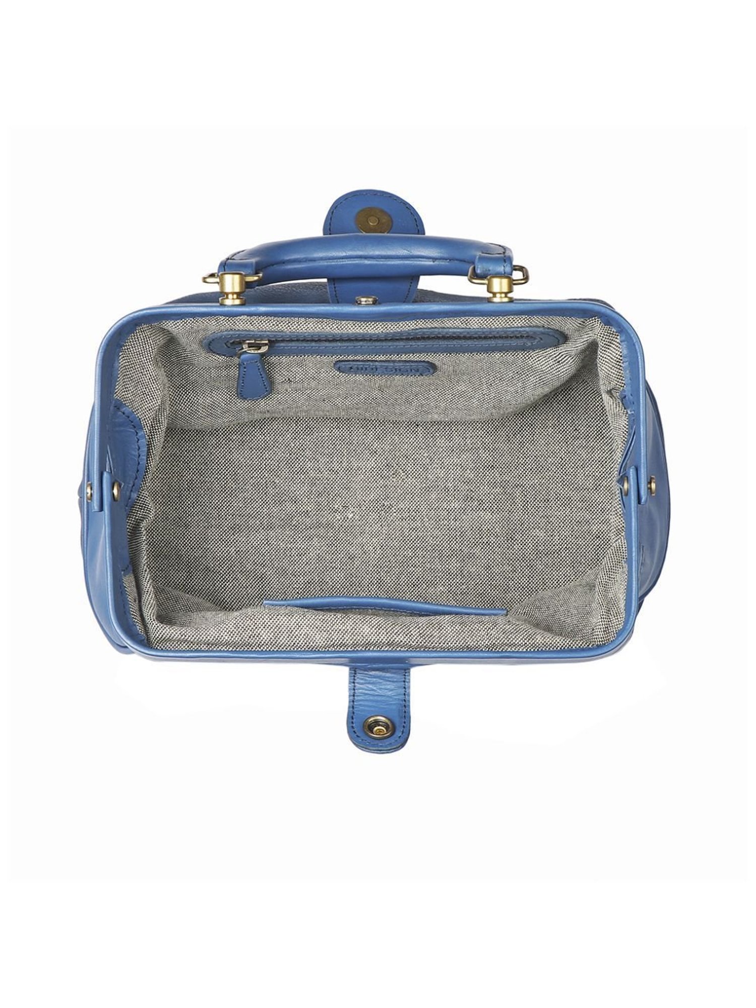 Hidesign Blue Solid Medium Handbag