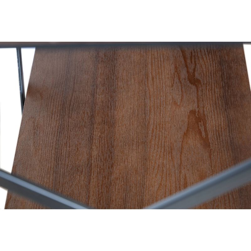 80" Quincy 6 Shelf Double Etagere Bookshelf Walnut Brown - Summerland Home