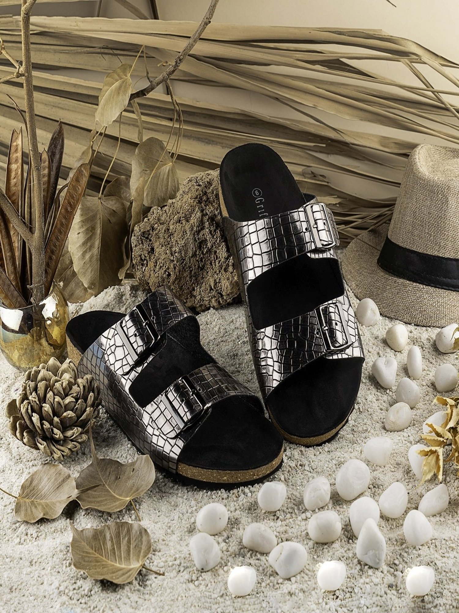 Griffin Men's GOOSEBUMPS SUNDOWN Grey Casual Sandals