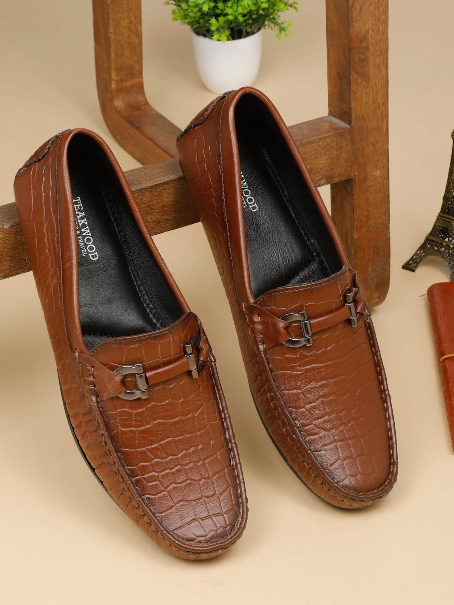 Teakwood Leathers Men's Brown Casual Loafers