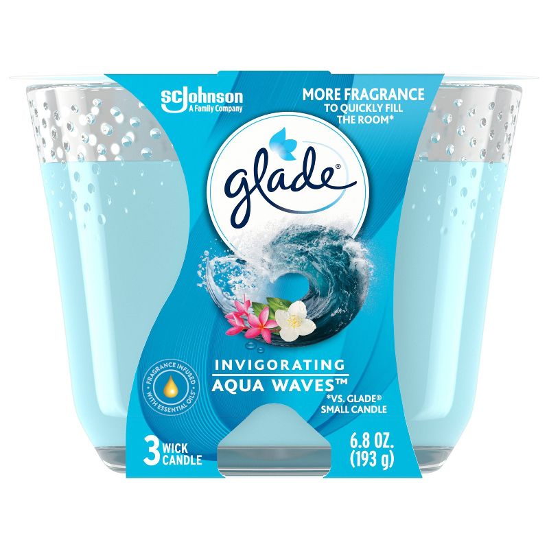 Glade Aqua Waves 3-Wick Candle - 6.8oz