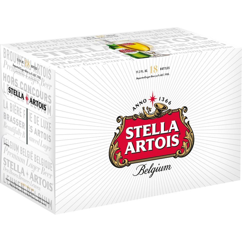 Stella Artois Lager Beer - 18pk/11.2 fl oz Bottles