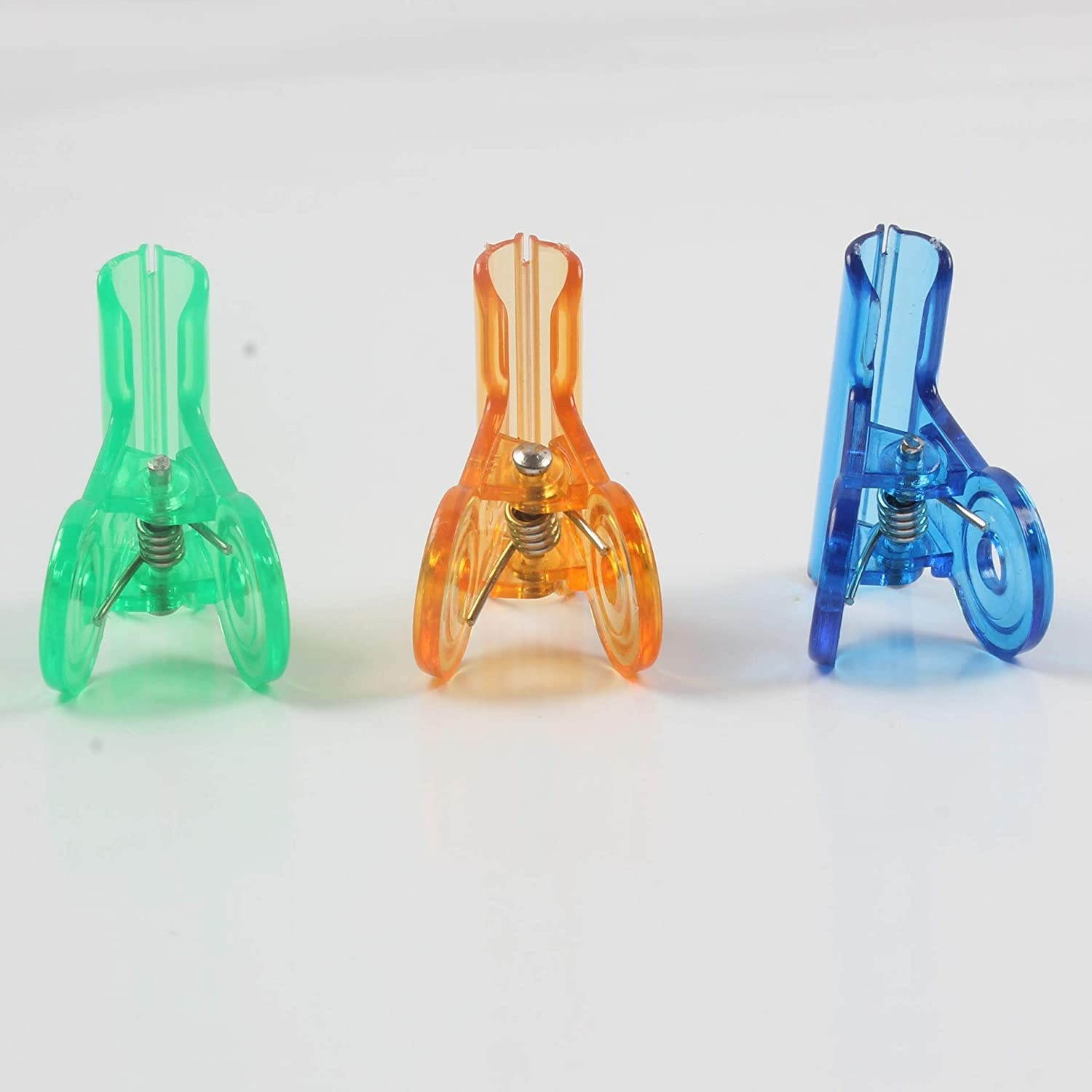 12 Pcs Translucent Plastic Clip Bulldog Binder Paper Clamps for Home Office School Shop Supplies for File Picture Photo Food Bags, 2 Inch