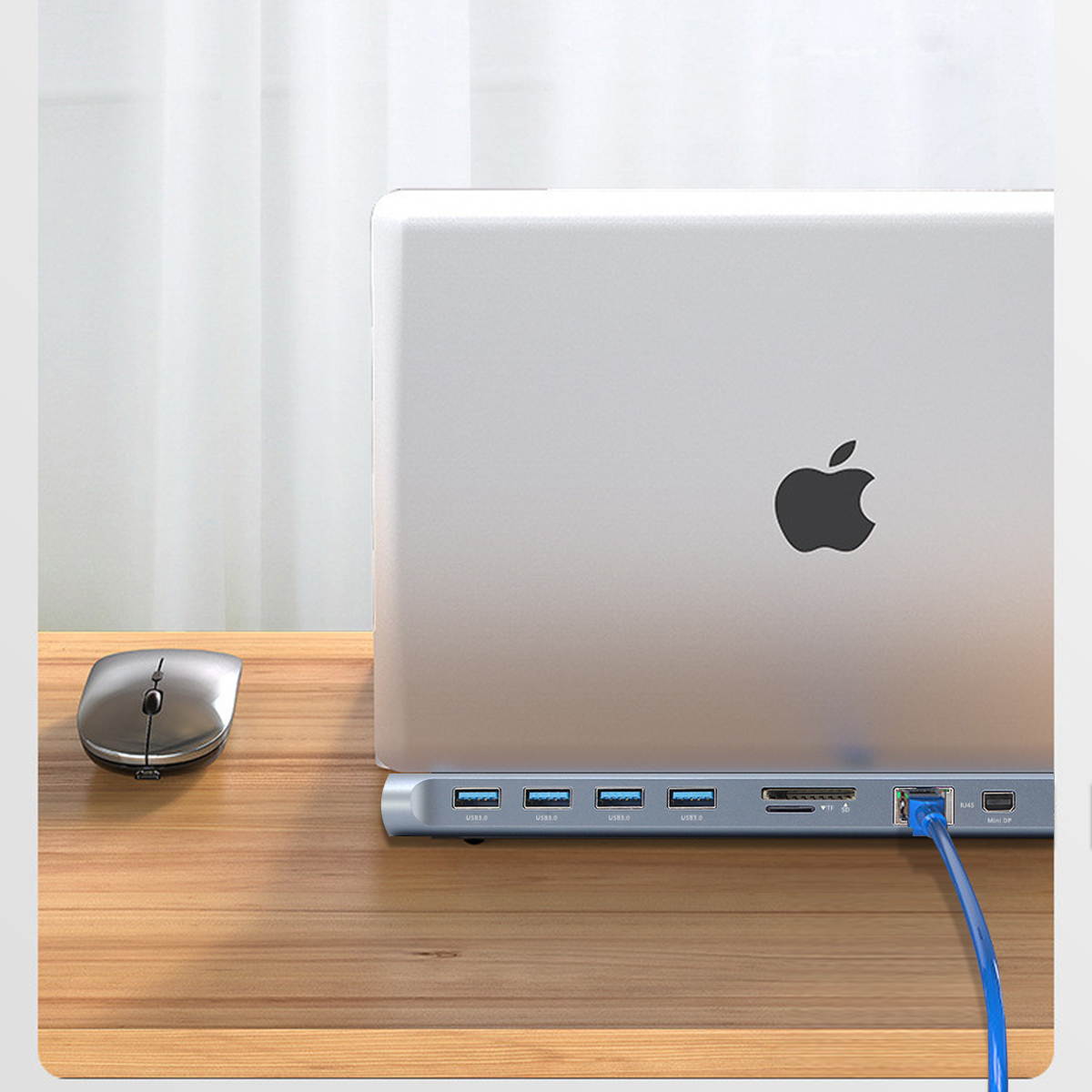 12 Ports Type-C Hub USBC to HDMI + 4*USB 3.0 + VGA + Mini DP + RJ45 + SD/TF + 3.5mm jackAudio + PD Charge USB Dock Station Multifunctional Converter for MacBook Pro