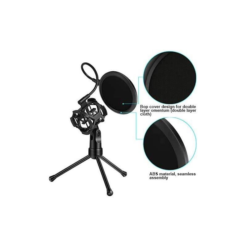 Microphone Shock Mount, Professional Microphone Shock Mount, 360 &deg; Adjustment/Precise Positioning, Suitable for Broadcast Studios, Recording Studios, Podcasts, etc.