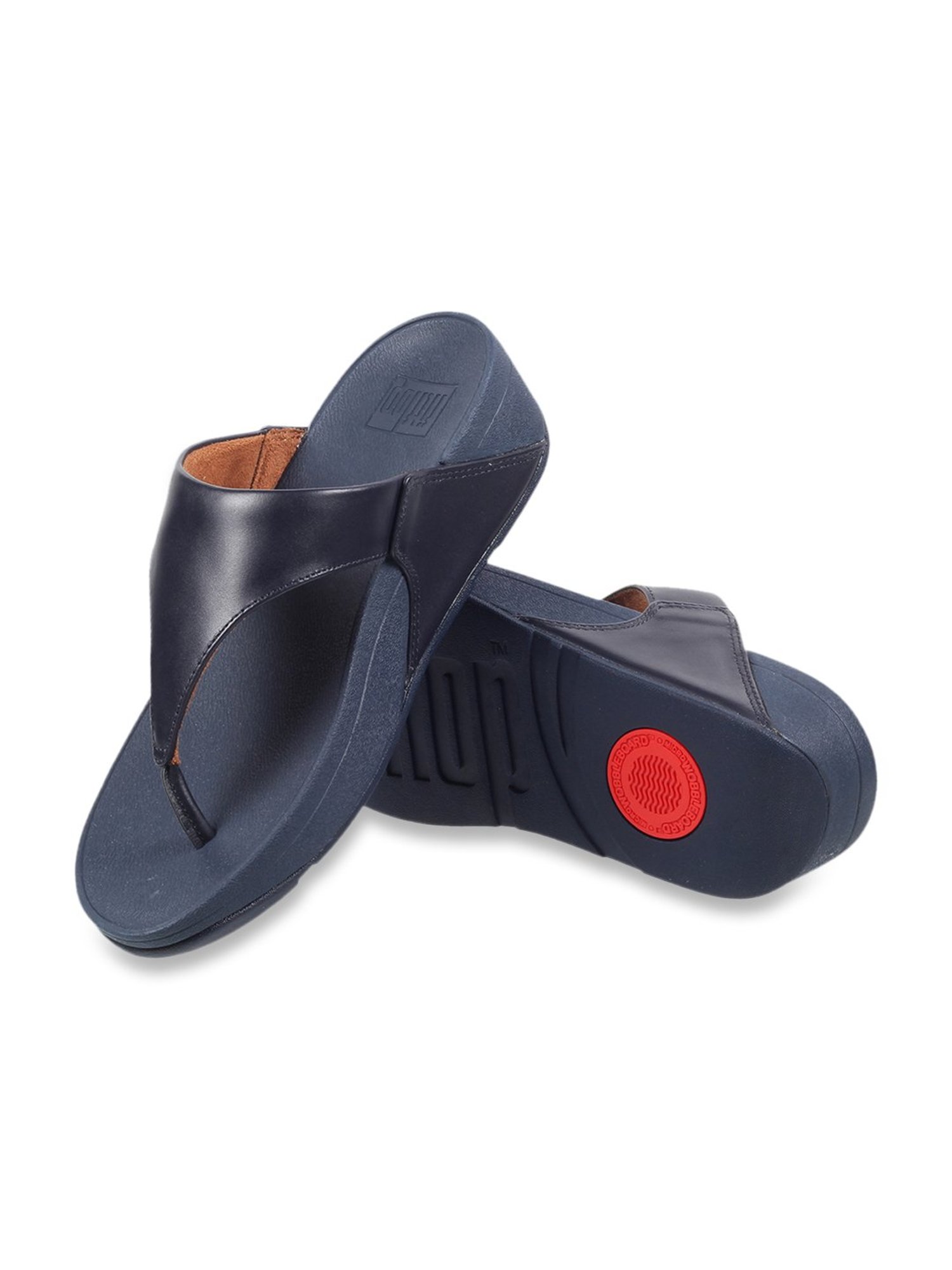 FitFlop Women's Blue Thong Wedges