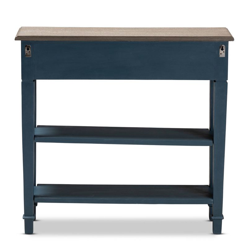 Dauphine Spruce Finished Wood Accent Console Table Blue - Baxton Studio