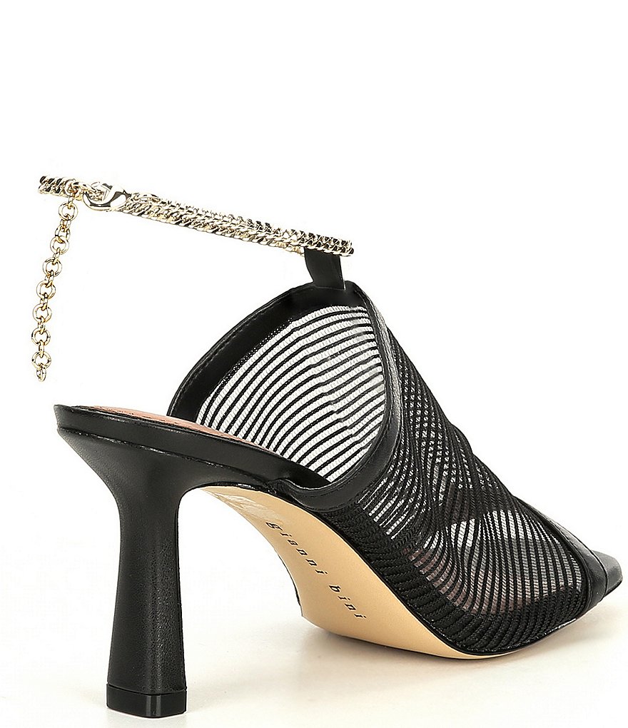 Gianni Bini Nivalah Ankle Chain Detail Square Toe Mules