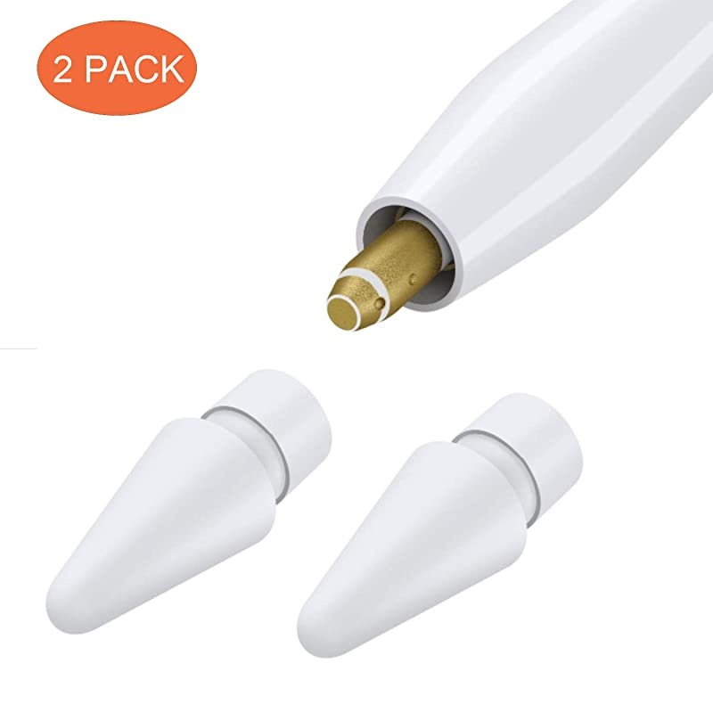 Tips Compatible with Apple Pencil 2 Gen iPad Pro Pencil Apple Pencil iPencil Nib for iPad Apple Pencil 1 stPencil 2 Gen White 2 Pack