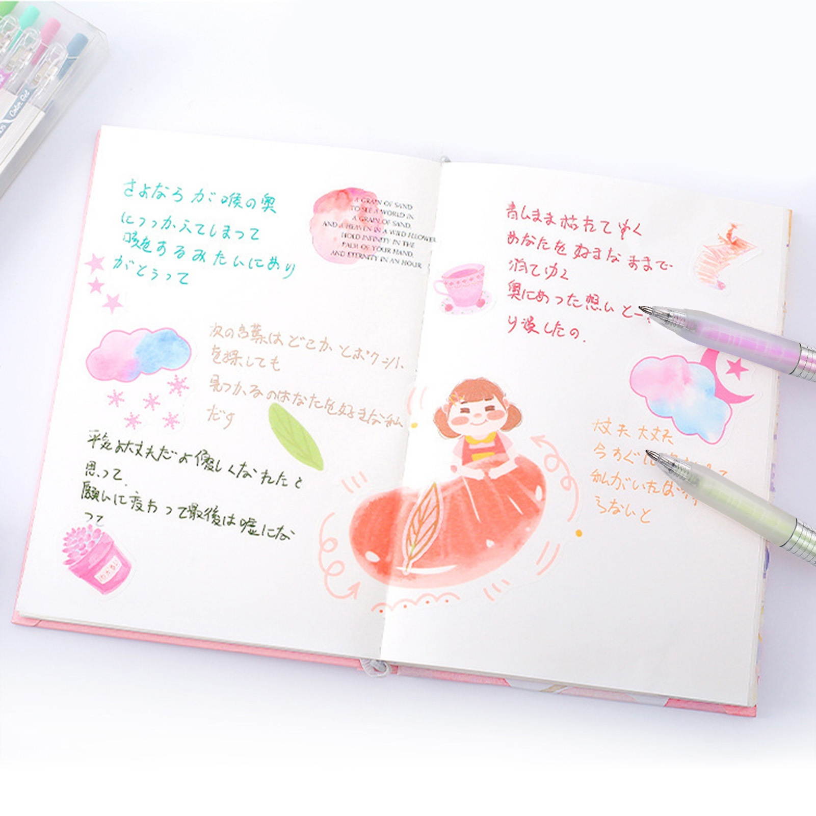 Aibecy 9 Color Gel Pens Set 0.5mm Pen Lead Colored Pens Retractable Gel Ink Pens Art Supplies for Children Adults Coloring Books Drawing Painting Writing Journaling