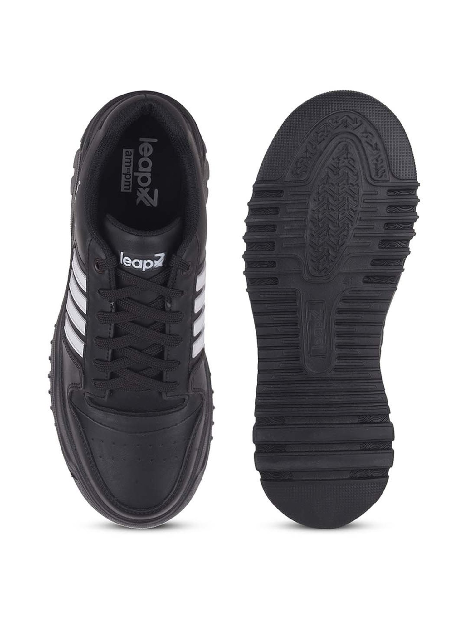 Leap7X by Liberty Men's Black Casual Sneakers