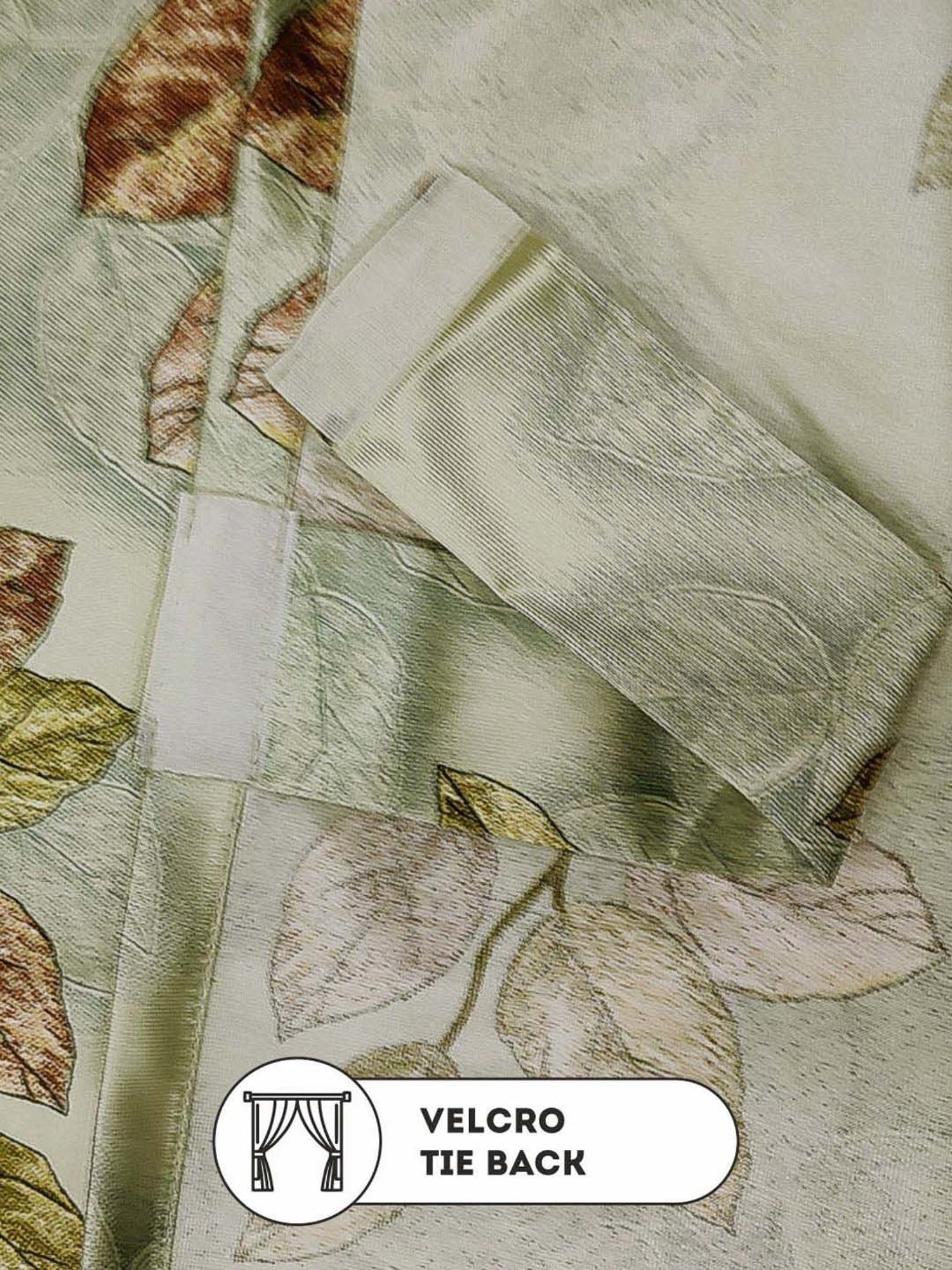 Bianca VILLA C`ESTA Green Faux Silk 5 Ft. Window Curtain